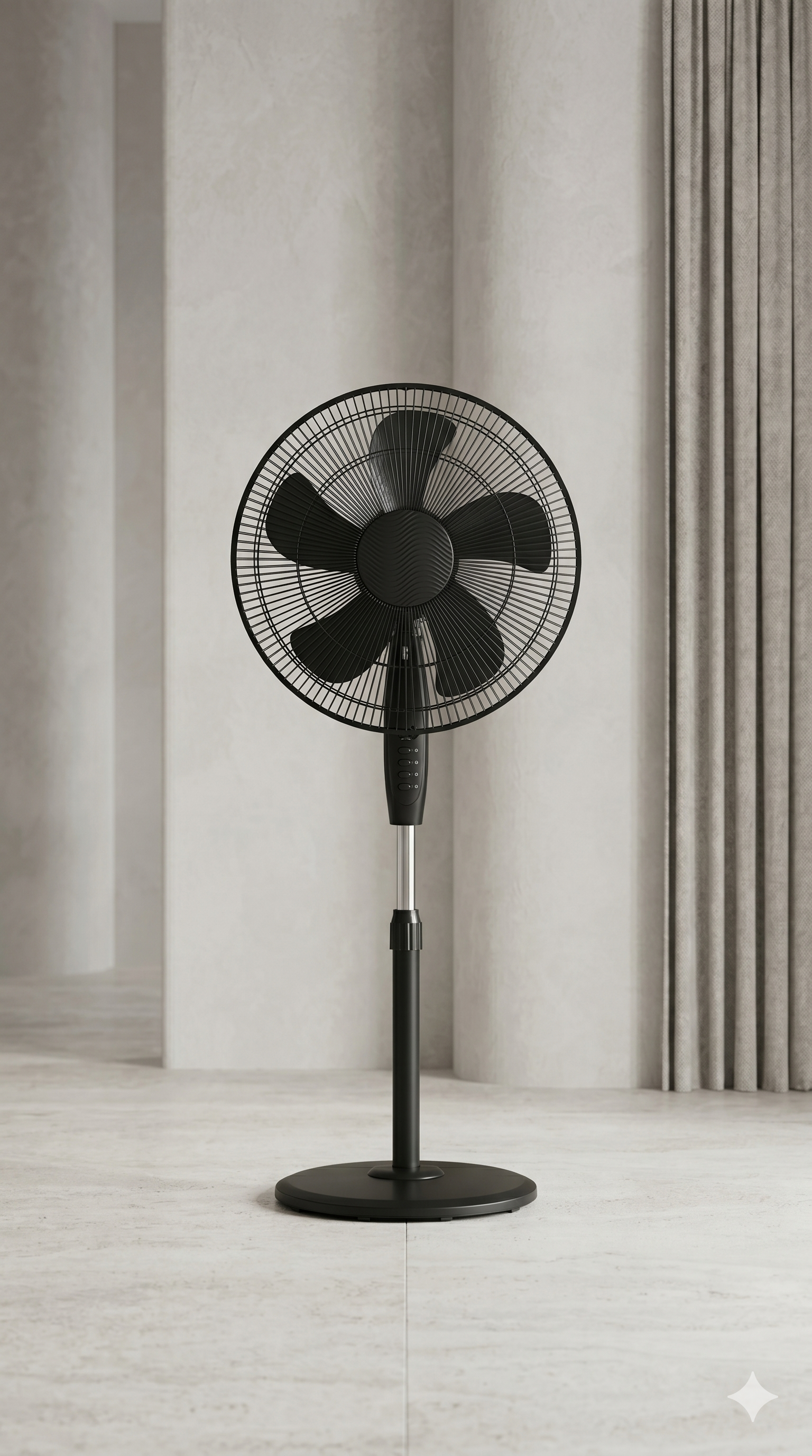 16-Inch Premium Adjustable Pedestal Fan | 5-Blade Ultra-Quiet Cooling
