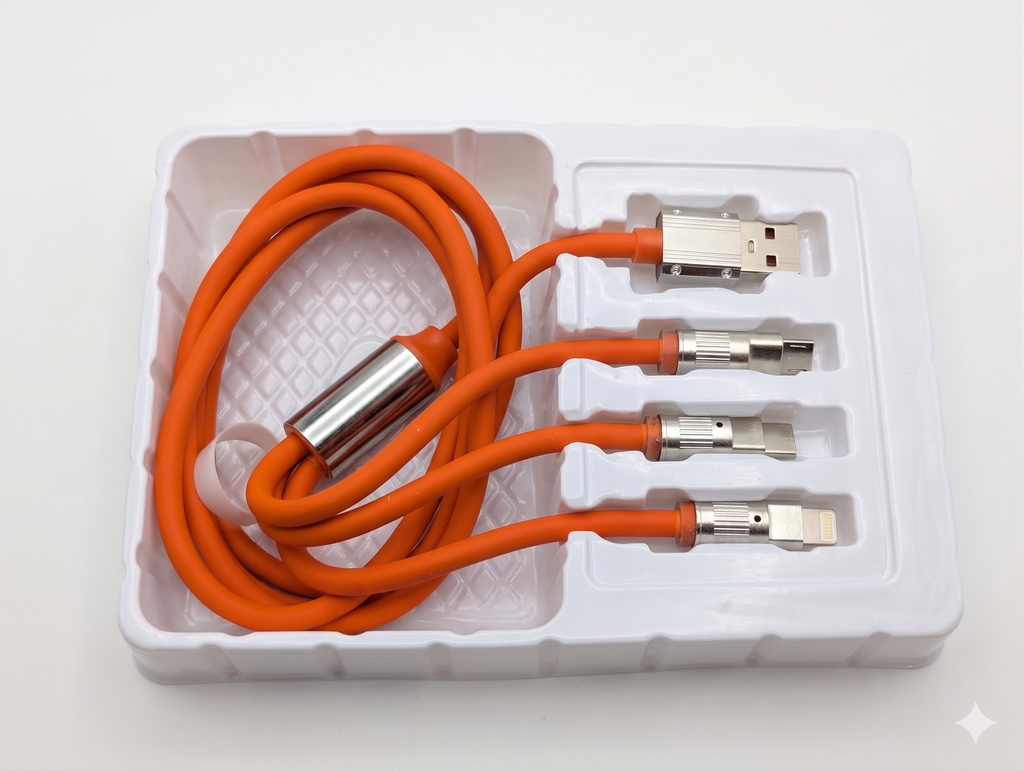 3-in-1 Fast Charging USB Cable 120W 6A