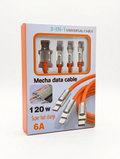 3-in-1 Fast Charging USB Cable 120W 6A