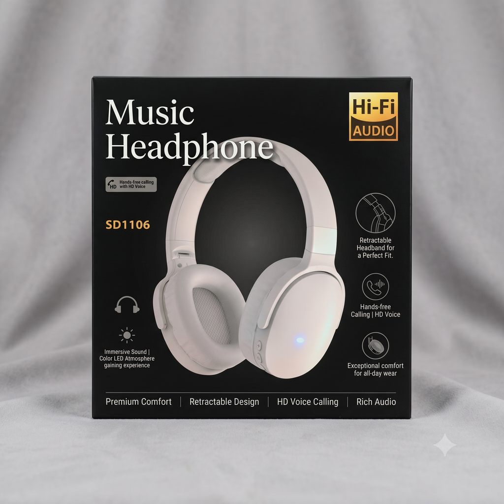 Premium Wireless Over-Ear Headphones – Hi-Fi Audio & Hands-Free Calling