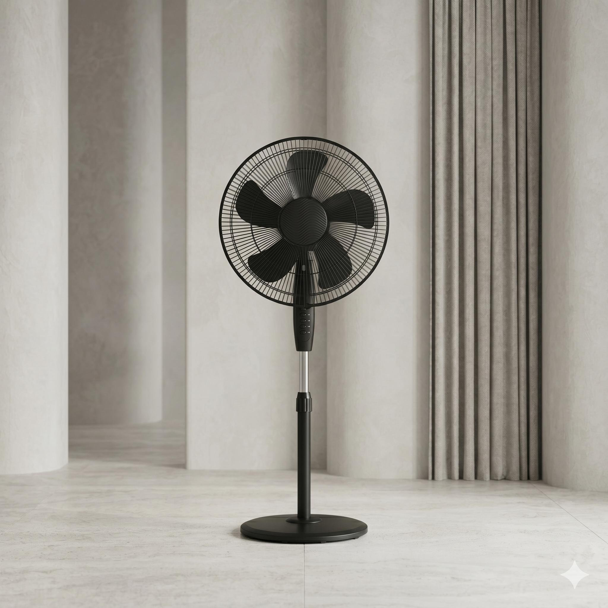 16-Inch Premium Adjustable Pedestal Fan | 5-Blade Ultra-Quiet Cooling